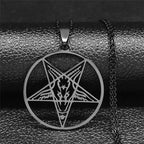 Baphomet Satan Gothic Black Pendant Necklace