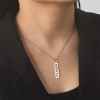 Egypt Hieroglyphic Cartouche Pendant Necklace silver style 2