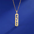 Egypt Hieroglyphic Cartouche Pendant Necklace gold style 2