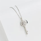 Anti-Stress Spinning Key Pendant Necklace silver