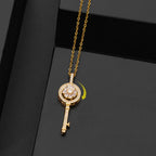 Anti-Stress Spinning Key Pendant Necklace gold