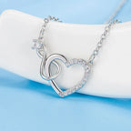 Infinity Silver Heart Pendant Necklace