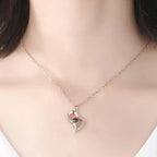 Heart Pendant Necklace "I Love You" with silver Gift Box
