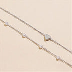 Heart Pendant Necklace & Silver Beads