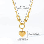 Heart Pendant Choker Necklace