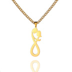 Infinity Couple Pendant Necklace Gold