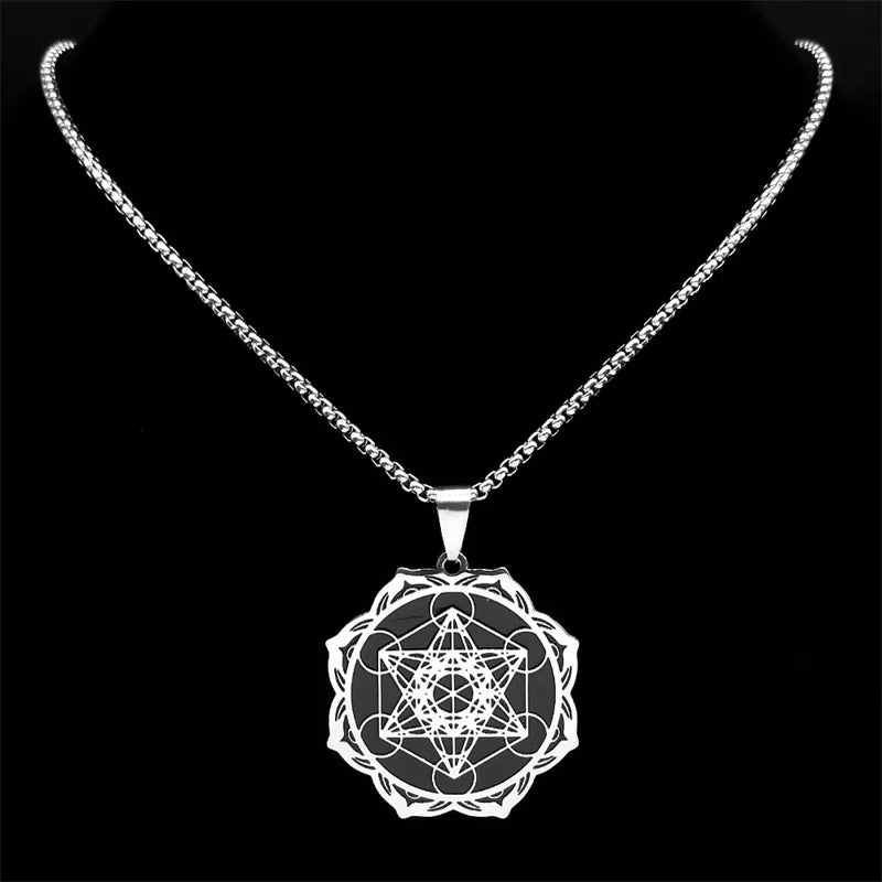 Metatron's Cube Pendant Necklace for Men or Women