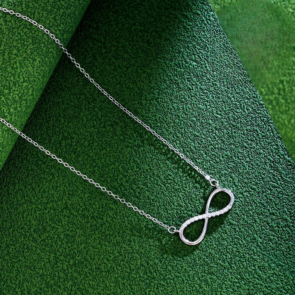 Infinite Zircon Charm Pendant Necklace