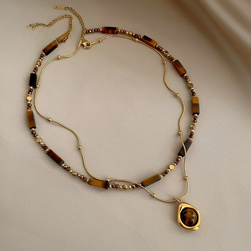 Tiger’s Eye Protective Pendant Necklace A
