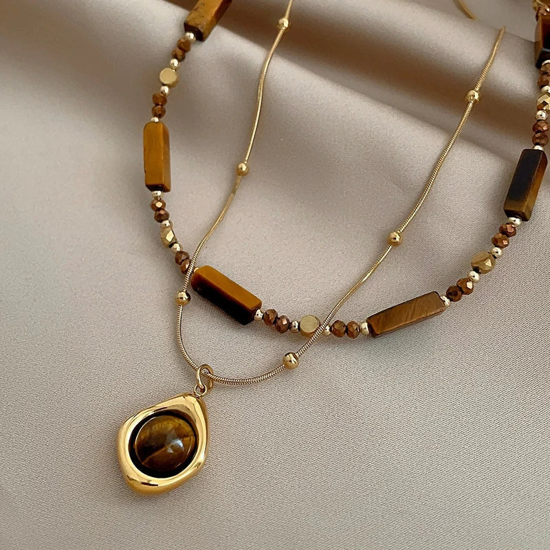 Tiger’s Eye Protective Pendant Necklace B