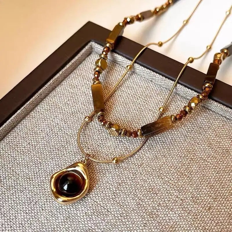 Tiger’s Eye Protective Pendant Necklace A