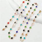Multicolored Bohemian-Style Pendant Necklace gold