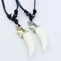 Shark Tooth Pendant Necklace gold
