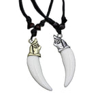 Shark Tooth Pendant Necklace silver