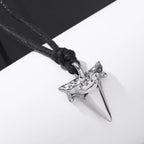Men's Silver Shark Tooth Pendant Necklace