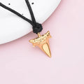 Men's Gold Shark Tooth Pendant Necklace