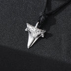Men's Silver Shark Tooth Pendant Necklace