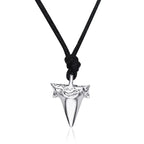 Men's Silver Shark Tooth Pendant Necklace