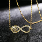 Zircon Infinity Symbol Pendant Necklace