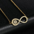 Zircon Infinity Symbol Pendant Necklace