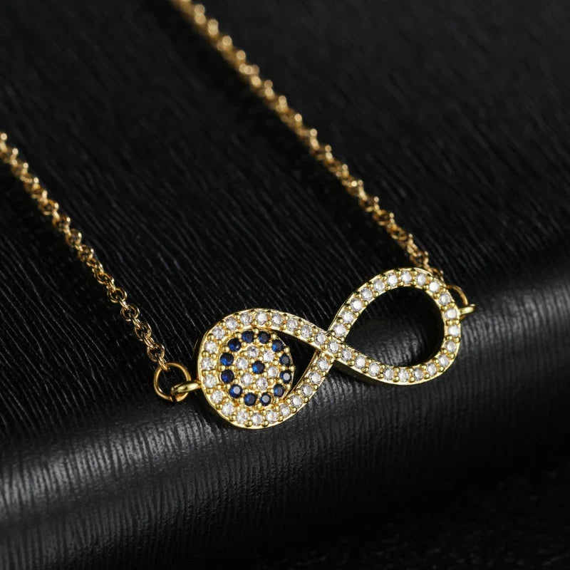 Zircon Infinity Symbol Pendant Necklace