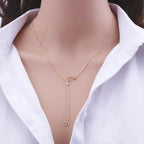 Gold Star and Moon Pendant Necklace