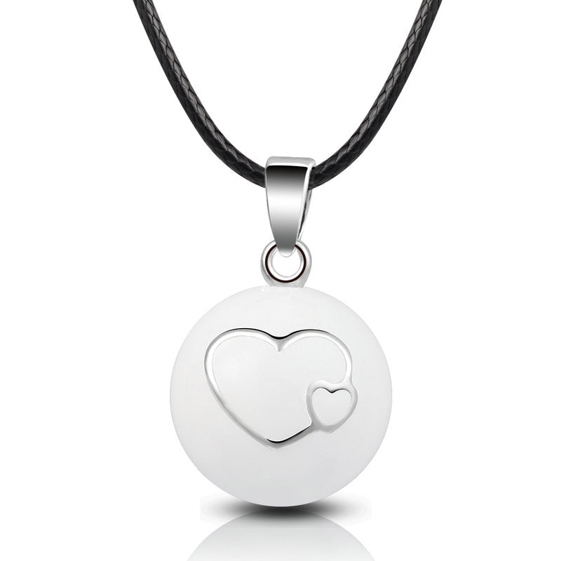 Pregnancy Bola Heart Pendant Necklace for Pregnant Women
