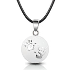 Pregnancy Bola Pendant Necklace for Pregnant Women Silver Feet
