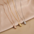 Fine Gold Water Drop Pendant Necklace