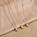 Fine Gold Water Drop Pendant Necklace