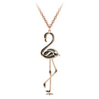Black Pink Flamingo Necklace 
