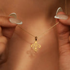 Fleur-de-lis Necklace & Pendant Gold Chain & Medallion