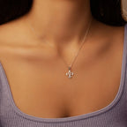 Fleur-de-lis Necklace & Pendant Silver Chain & Medallion
