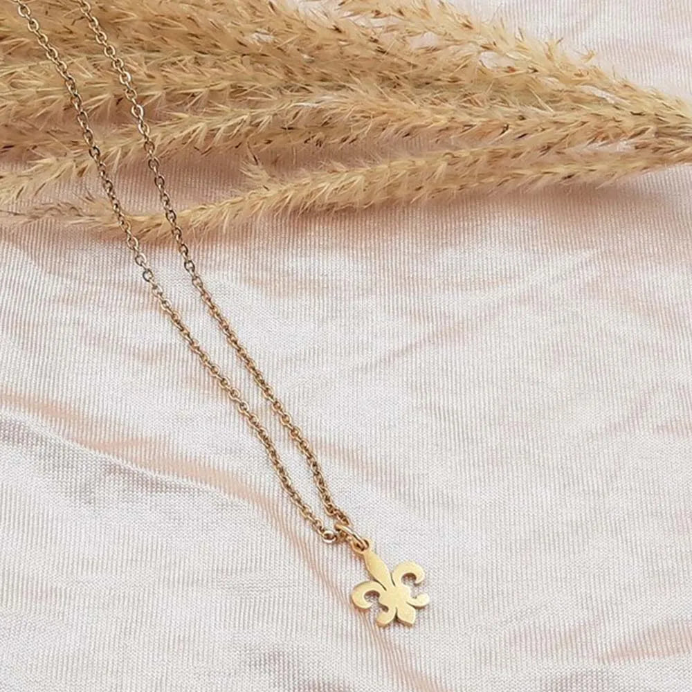 Men's & Women's Gold Fleur-de-Lis Necklace & Pendant