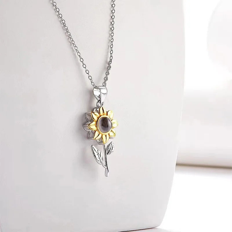 Sunflower Pendant Necklace