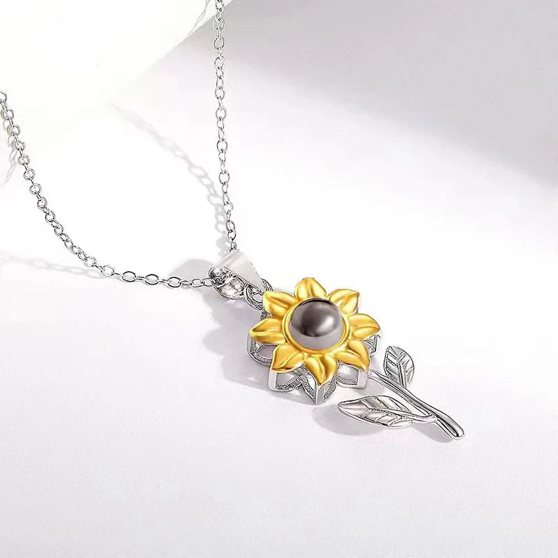 Sunflower Pendant Necklace