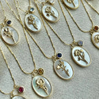 Flower Zodiac Sign Pendant Necklace