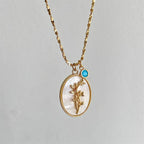 Flower Zodiac Sign Pendant Necklace