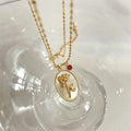 Flower Zodiac Sign Pendant Necklace