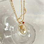Flower Zodiac Sign Pendant Necklace
