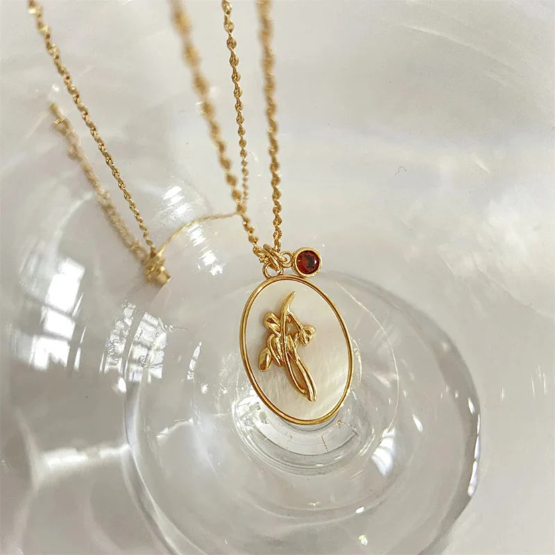 Flower Zodiac Sign Pendant Necklace