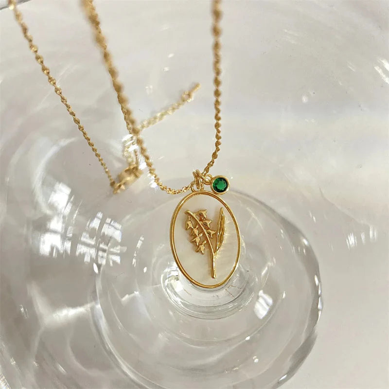 Flower Zodiac Sign Pendant Necklace