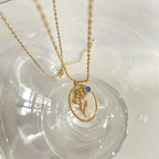 Flower Zodiac Sign Pendant Necklace