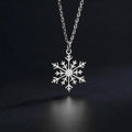 Snowflake Pendant Necklace Winter silver