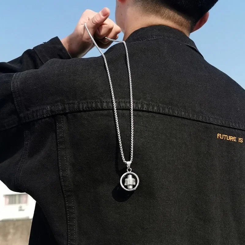 Men's Spinning Anti-Stress Pendant Necklace