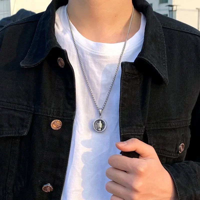Men's Spinning Anti-Stress Pendant Necklace