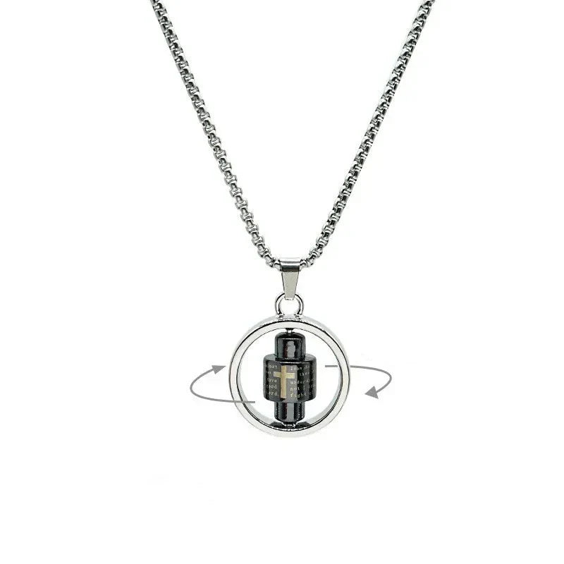 Men's Spinning Anti-Stress Pendant Necklace