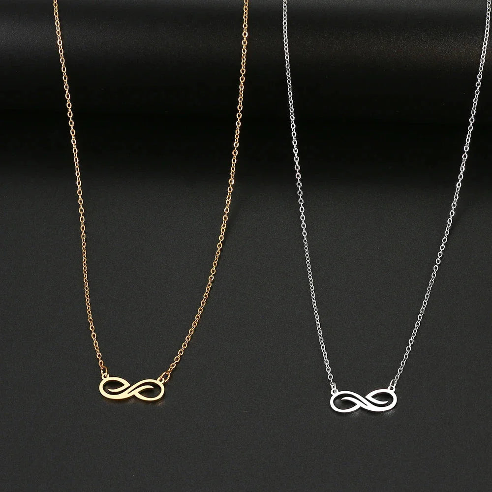 Infinite Gold Pendant Necklace for Women silver