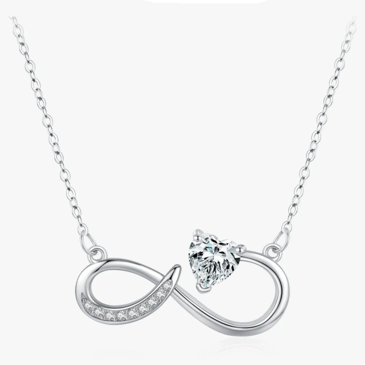 Infinite Pendant Necklace and Lion in Zircon