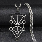 Kaballah Pendant Necklace Tree of Life Sephiroth Silver